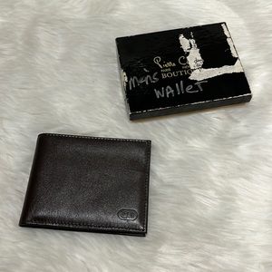 Pierre Cardin brown men's wallet and original box NWT